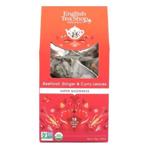 neuveden: English Tea Shop Čaj Červená řepa, zázvor, limeta, 15 pyramidek