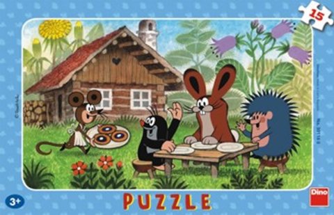 neuveden: Puzzle deskové Krtek na návštěvě 15 dílků