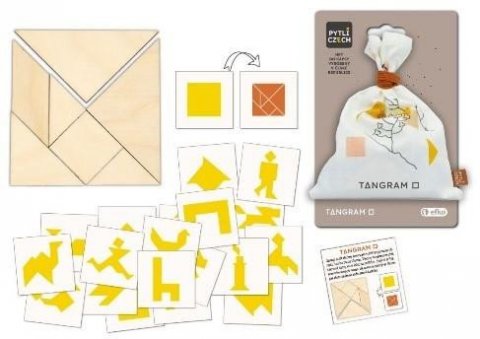 neuveden: Pytlíczech Tangram čtverec - dřevěné hlavolamy do kapsy neuveden: Pytlíczech Tangram čtverec - dřevěné hlavolamy do kapsy