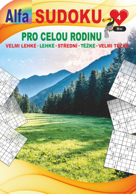 neuveden: Sudoku pro celou rodinu 04/2025 - 5 úrovní