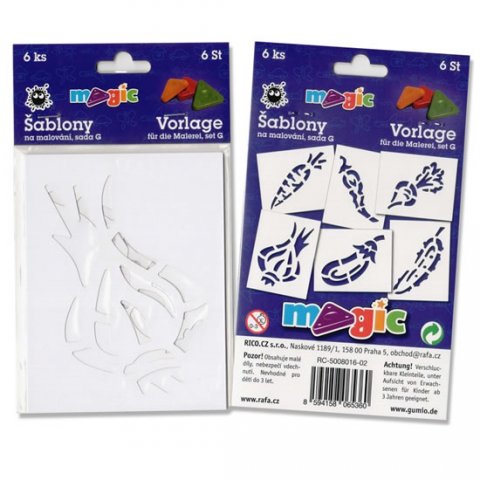 neuveden: MAGIC papírové šablony na malování  ZELENINA