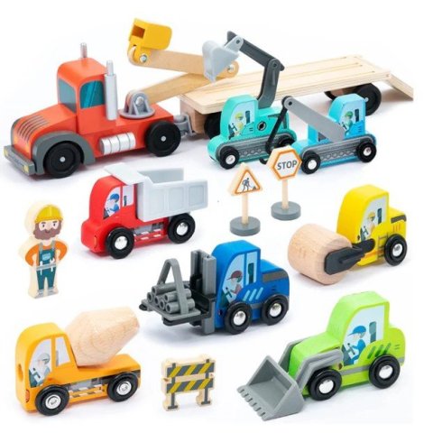 -: Dřevěná sada transportéru stavebních vozidel
