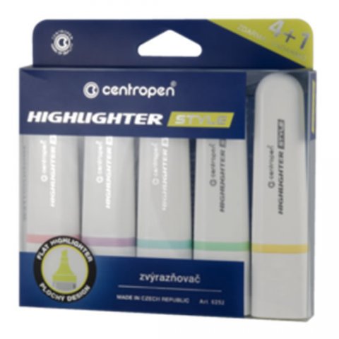 neuveden: Centropen Zvýrazňovač 6252 style soft plochý