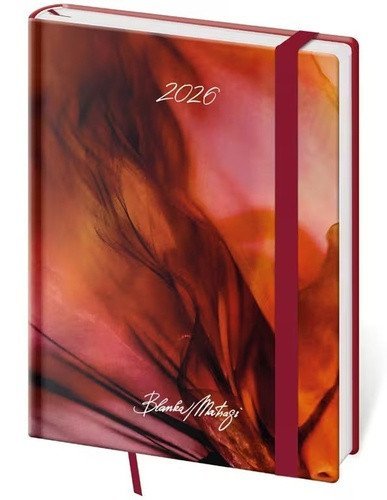neuveden: Diář 2026 týdenní B6 Vario - Matragi Red s gumičkou