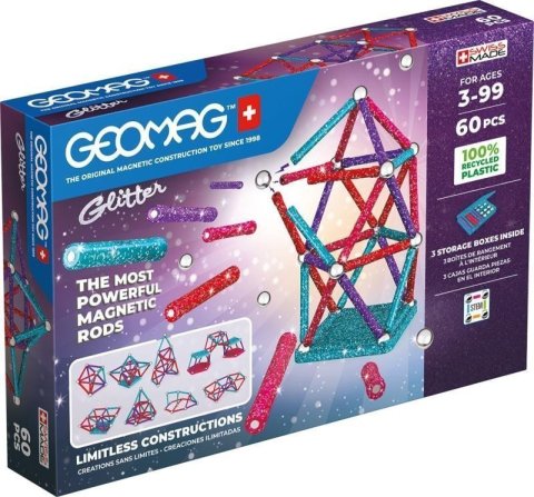 neuveden: Geomag Glitter Recycled 60 dílků