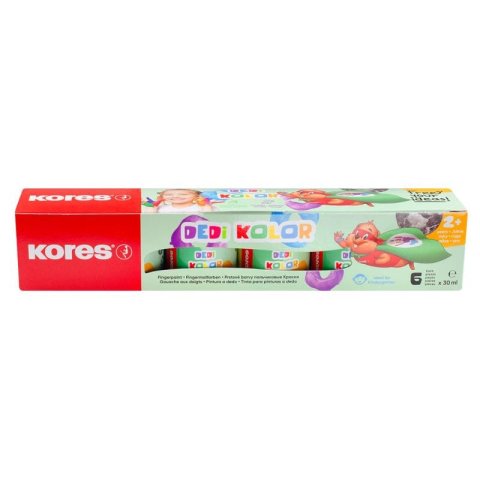 neuveden: Kores Prstové barvy DEDI KOLOR 30 ml x 6 barev