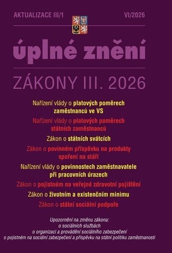 : Aktualizace III/1 2026 O poměrech zaměstnanců ve veřejných službách a správ