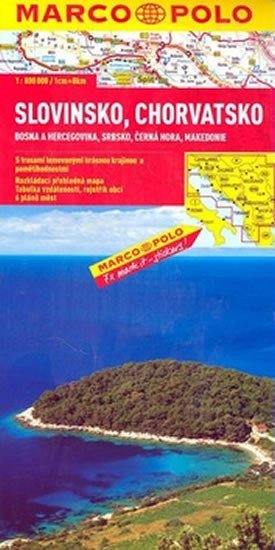 : Slovinsko,Chorvatsko - automapa 1:800 000 (Bosna a Hercegovina,Srbsko,Černá
