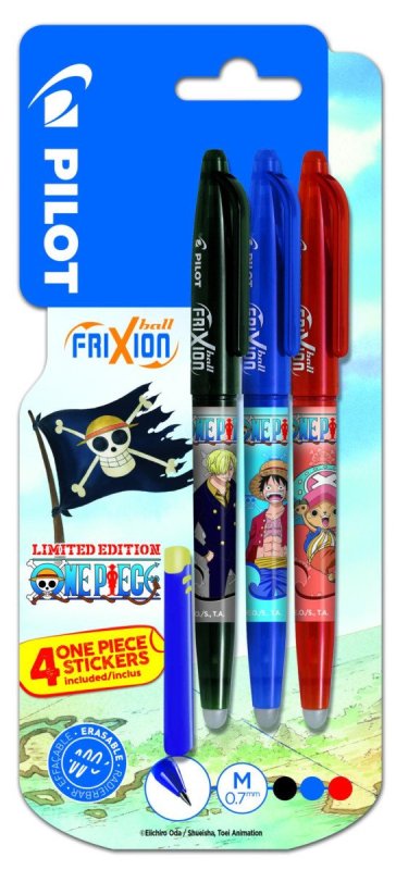 neuveden: PILOT FriXion Ball 07 One Piece + samolepky, BL, černá, červená, modrá