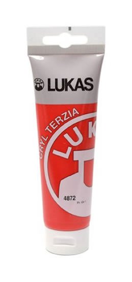 neuveden: LUKAS akrylová barva TERZIA - Cadmium red light 125 ml
