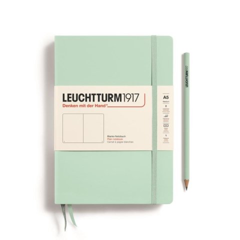 neuveden: Leuchtturm1917 Zápisník Mint Green Medium A5 čistý