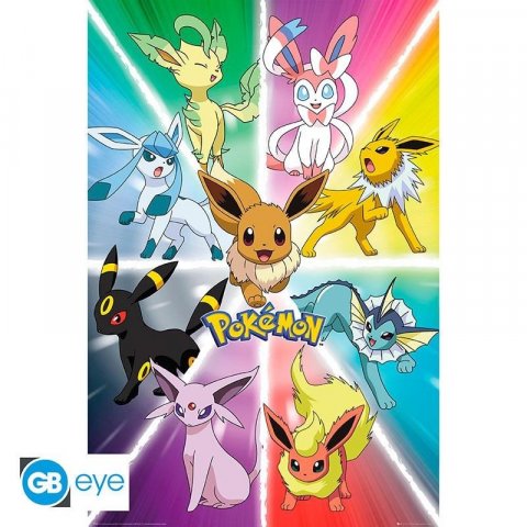 neuveden: Pokémon Plakát Maxi Eevee Evolution 91,5 x 61 cm