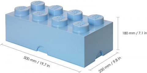 neuveden: Úložný box LEGO 8 - světle modrý