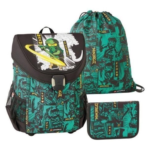 neuveden: LEGO® Ninjago školní aktovka (3 dílný set) - Green EASY