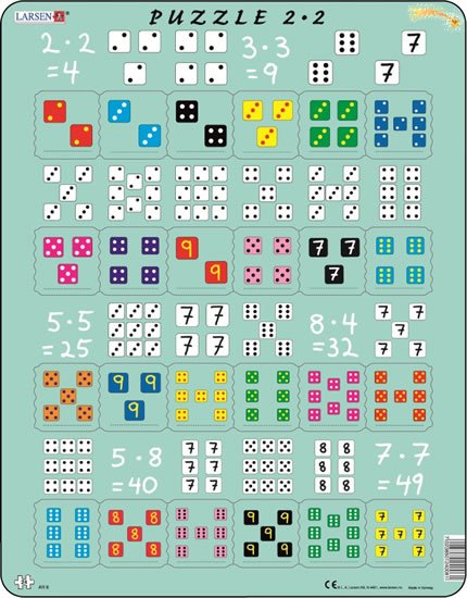 neuveden: Puzzle MAXI - Násobení s kostkami/24 dílků neuveden: Puzzle MAXI - Násobení s kostkami/24 dílků