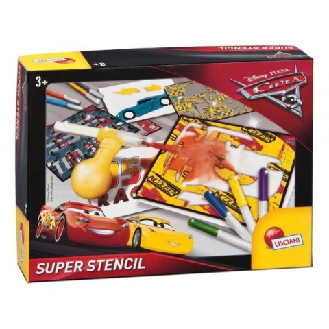 neuveden: Cars 3 Super Stencil - Originální sada umožňující přeměnu klasických fixek 