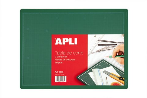 neuveden: APLI řezací podložka oboustranná 300 x 200 mm PVC - zelená