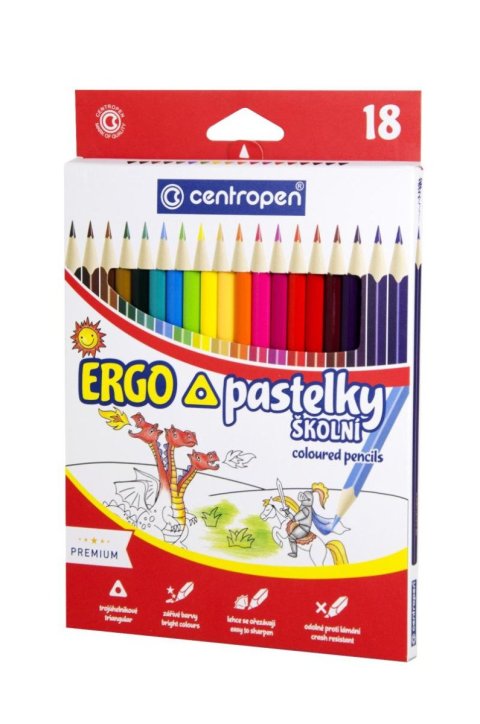 neuveden: Centropen pastelky 9521 trojhranné - 18 ks