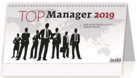 neuveden: Kalendář stolní 2019 - Top Manager