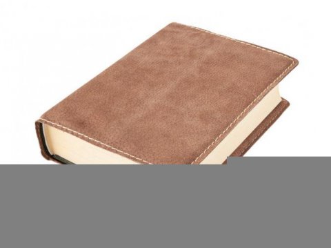neuveden: Kožený obal na knihu KLASIK XL 25,5 x 39,8 cm - kůže hnědá semiš