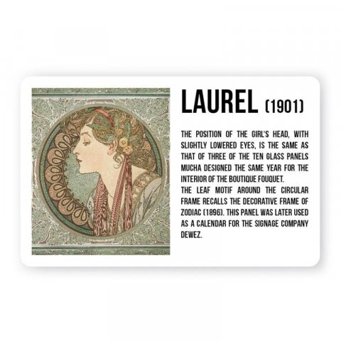neuveden: Magnet Alfons Mucha - Laurel