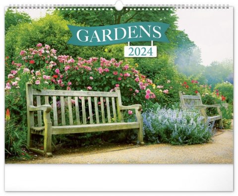 neuveden: Kalendář 2024 nástěnný: Zahrady, 48 × 33 cm