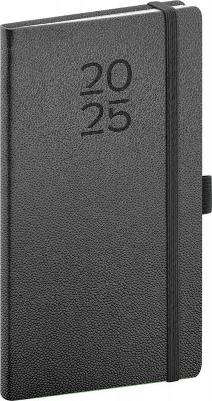 neuveden: Diář 2025: Vellum - černý, kapesní, 9 × 15,5 cm neuveden: Diář 2025: Vellum - černý, kapesní, 9 × 15,5 cm