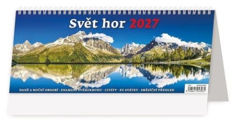 : Kalendář stolní 2027 - Svět hor