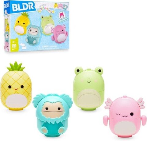 -: Squishmallows Stavebnice BLDR - Sada 4 postaviček