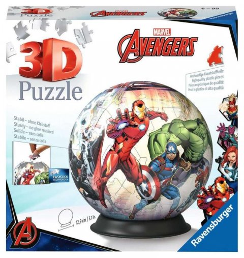 neuveden: 3D Puzzle-Ball: Marvel Avengers 72 dílků