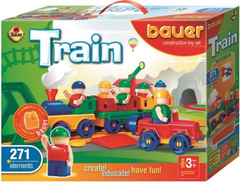 neuveden: Stavebnice BAUER: Train Vláčky 271 dílů