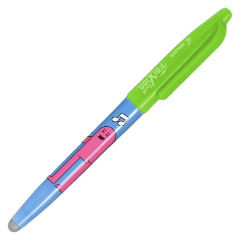 : Roller FriXion Ball 07, Friends Ltd., R, světle zelená, modrý inkoust, MUSI