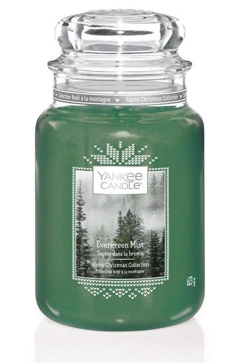 neuveden: YANKEE CANDLE Evergreen Mist svíčka 625g