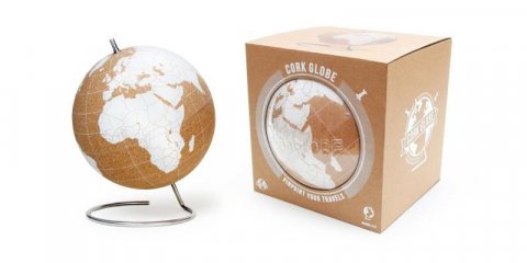 neuveden: Korkový Globus bílý 14 cm