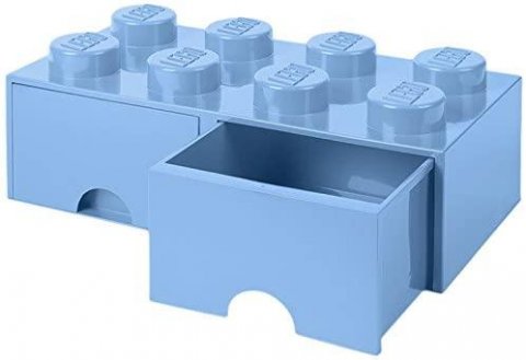 neuveden: Úložný box LEGO s šuplíky 8 - světle modrý