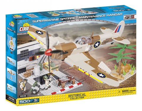 neuveden: Stavebnice COBI 5546 II World War Supermarine Spitfire Hangár/500 kostek+3 