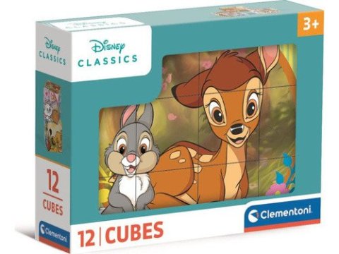 neuveden: Obrázkové kostky Disney klasické pohádky 12 kostek