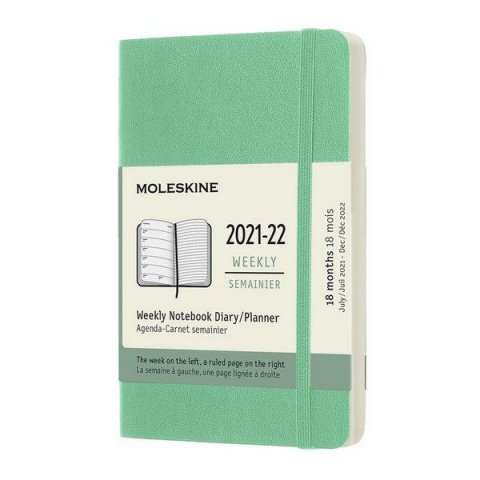 neuveden: Moleskine Zápisník plánovací 2021-2022 zelený S,