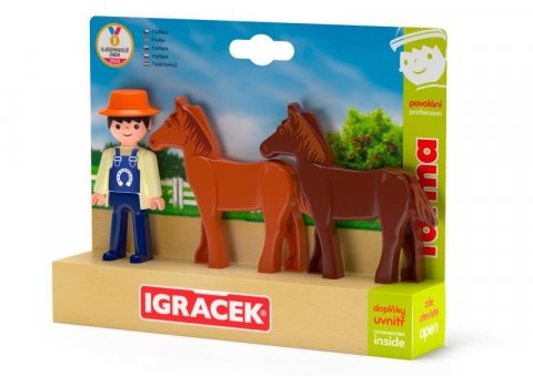 neuveden: Igráček Trio Farma - Farmář a dva koně