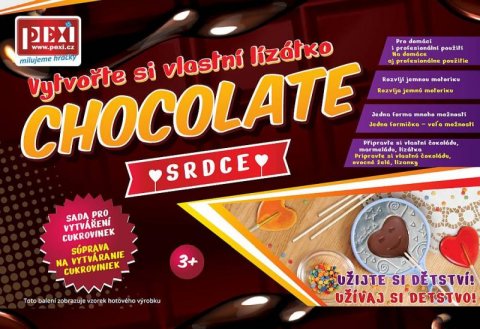 neuveden: PEXI CHOCOLATE ART / Vytvořte si vlastní lízátko- Srdce