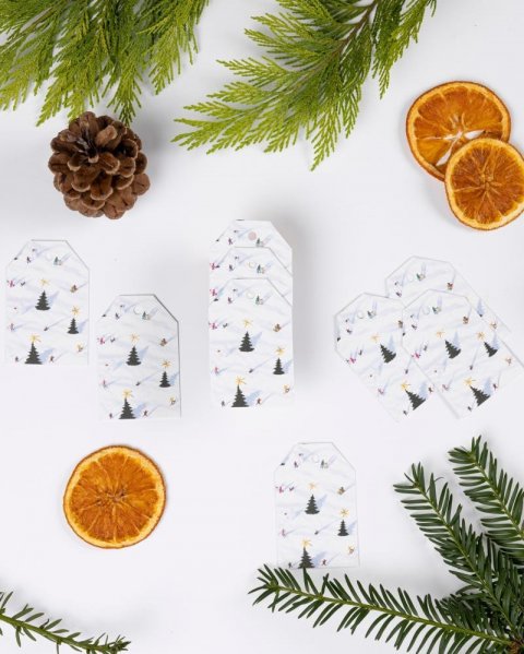 neuveden: Be Nice EKO Jmenovky vánoční - Zimní radovánky 9 ks