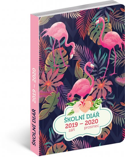 neuveden: Školní diář Plaměňáci - září 2019 – prosinec 2020, 9,8 x 14,5 cm