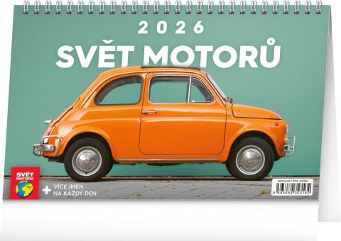 neuveden: Kalendář 2026 stolní: Svět motorů, 23,1 x 14,5 cm