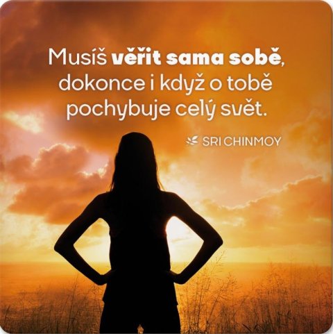 Chinmoy Sri: Korkový podtácek s citátem 