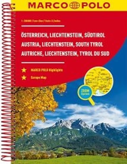 neuveden: Rakousko, Liechtenstein, Südtirol/atlas-sešit  MD 1:200