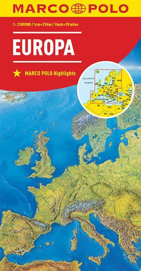 neuveden: Evropa 1:2,5M//mapa(ZoomSystem)MD