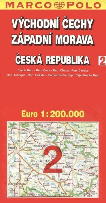 -: ČR 2 Východní Čechy, Západní Morava 1:200 000