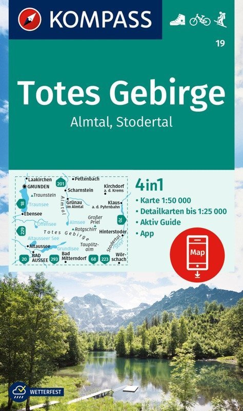 : Totes Gebirge, Almtal, Stodertal 1:50 000 / turistická mapa KOMPASS 19