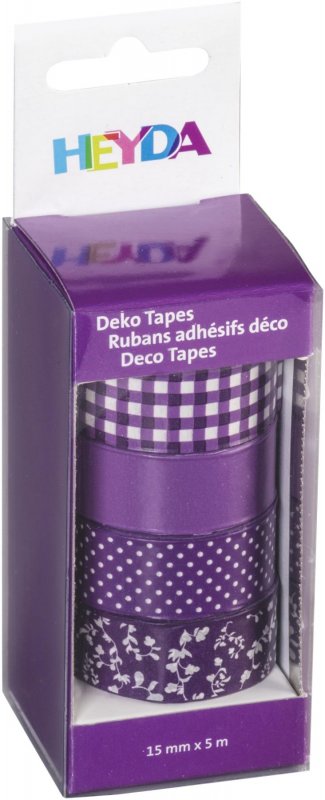 neuveden: HEYDA Sada papírových pásek - fialový mix 1,5 cm x 5 m