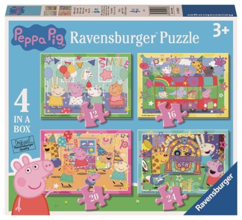 neuveden: Puzzle Prasátko Peppa na oslavě 4 v 1